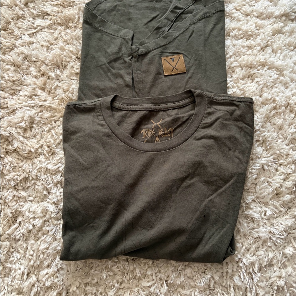 Men’s Olive Short Sleeve Crewneck Tee by TRIBE KILN